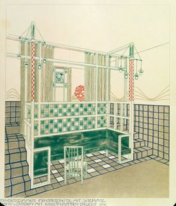 Lastenhuone täysin pestävällä pinnalla, Bauer, Leoppold (1872-1953). julkaisi Alexander Koch Darmstadtissa, 1902 tekijältä Leopold Bauer